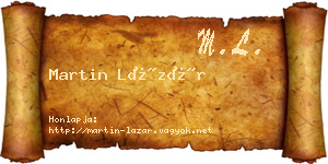 Martin Lázár névjegykártya